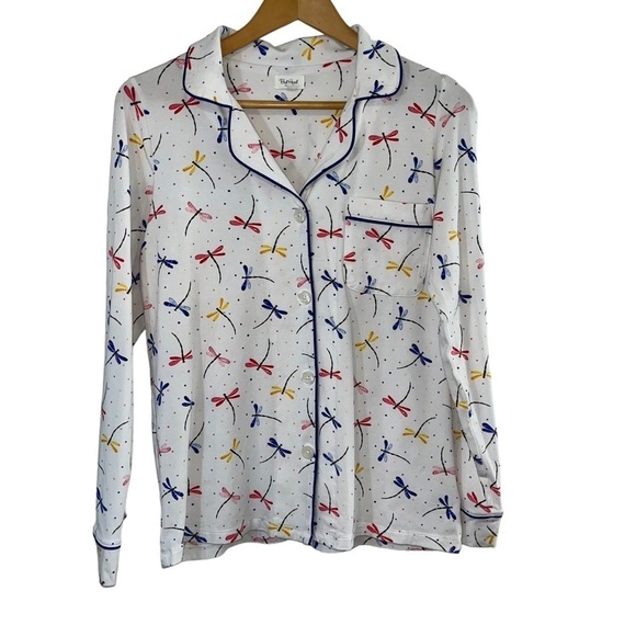 Bedhead Pajamas PJs Dragon Fly Dreams L/S Button Down Shirt Organic Cotton XS - Picture 5 of 12